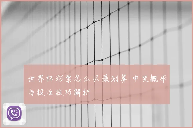 世界杯彩票怎么买最划算 中奖概率与投注技巧解析